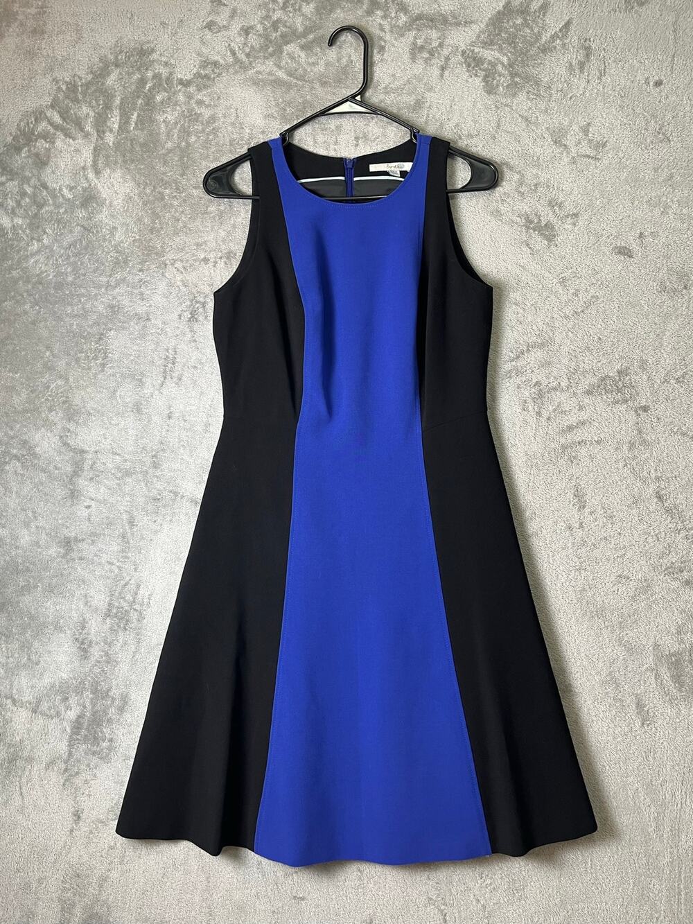 Boden Audrey Colorblock Dress Blue Black Sleeveless Fit & Flare Career Office 10